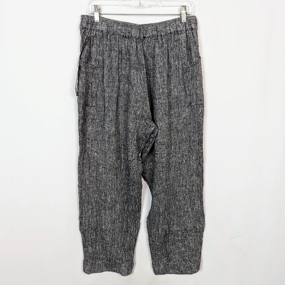 NEW Liv By Habitat M Clothes Wide Leg Lantern Pant Linen Crinkled Lagenlook Boho - Picture 2 of 11